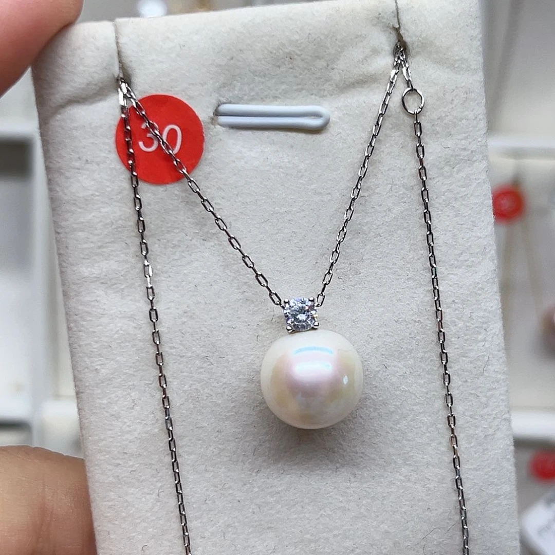 吊坠925银无淡水珠戴妃款吊坠（微瑕）11.9mm