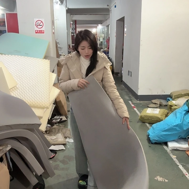 PU瑕疵污渍灰色超薄记忆棉床垫单人