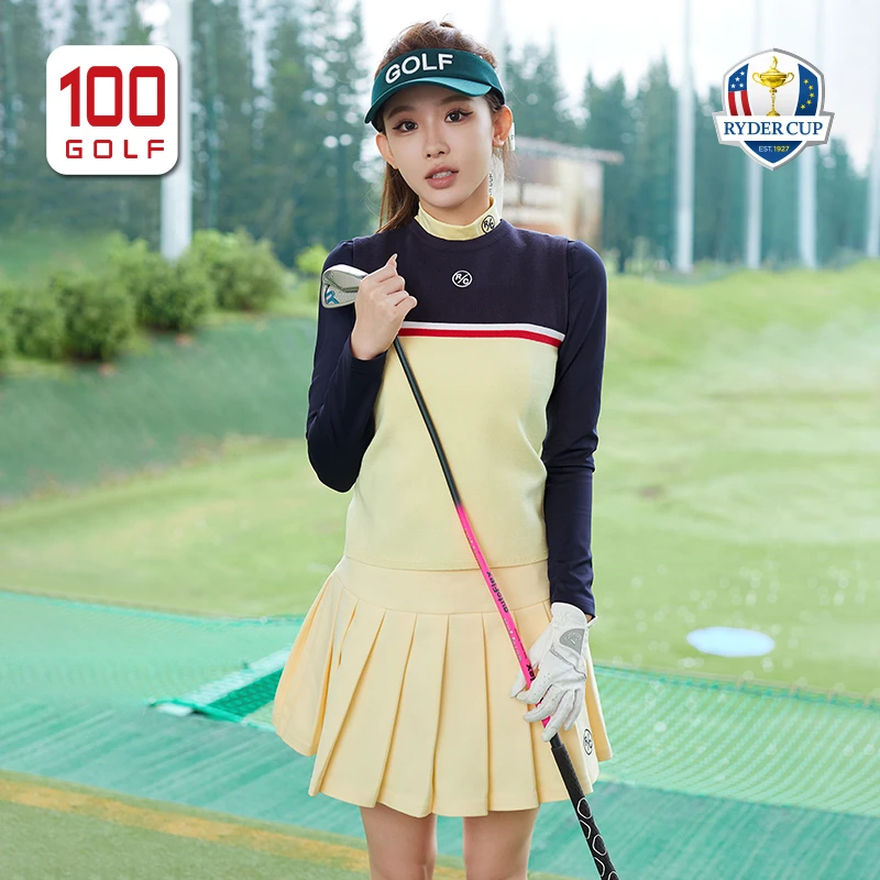 [直播间惠购]莱德杯高尔夫女装马甲撞色圆领针织背心RF222WK065