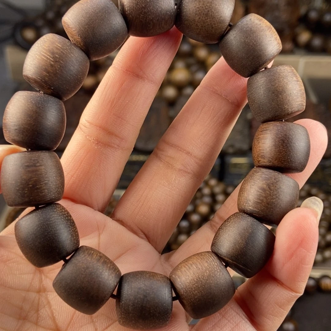 沉香手串方**象越南芽庄富森红土