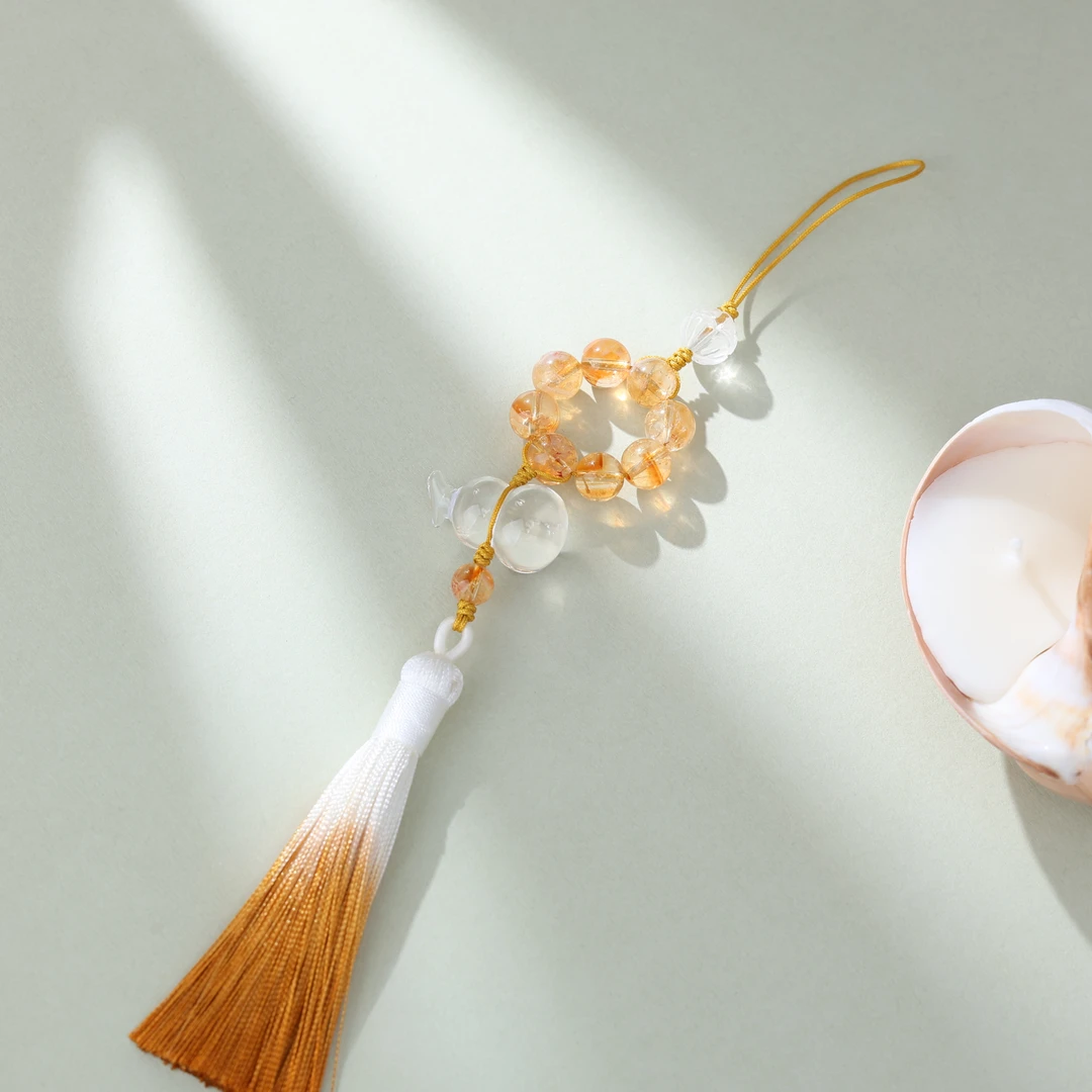 【央博玉】黄幽灵白水晶葫芦挂件-YB93820171-多样性发一|BSJ5