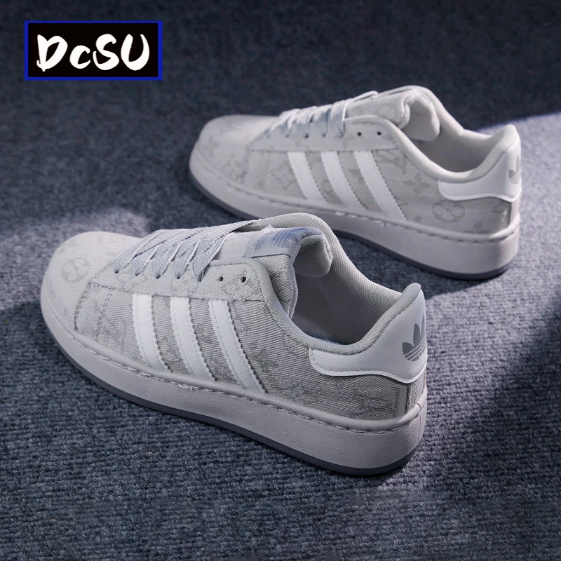 【香港DcSU&Shoes官方正品】三条杠德训鞋2025低帮男情侣款耐磨板鞋