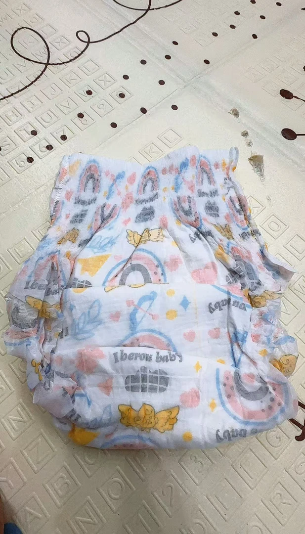 爱贝柔丘比特高颜值小花裤纸尿裤拉拉裤透气薄款