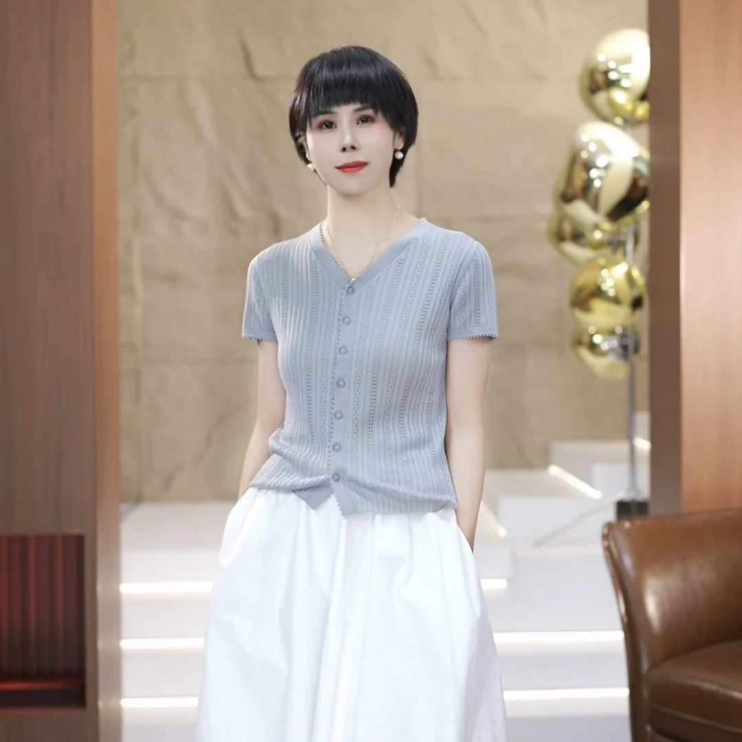 【渲渲推荐】LQ-999-225春季时尚休闲纹理感小衫