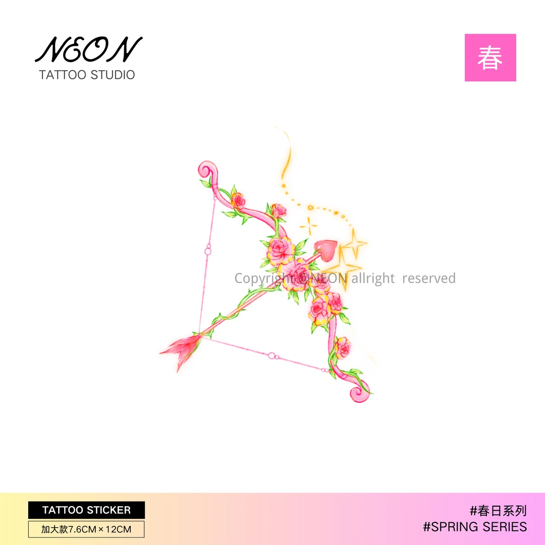 Season2 霓虹NEON&纹身贴｜春日系列·挽花弓 2片装