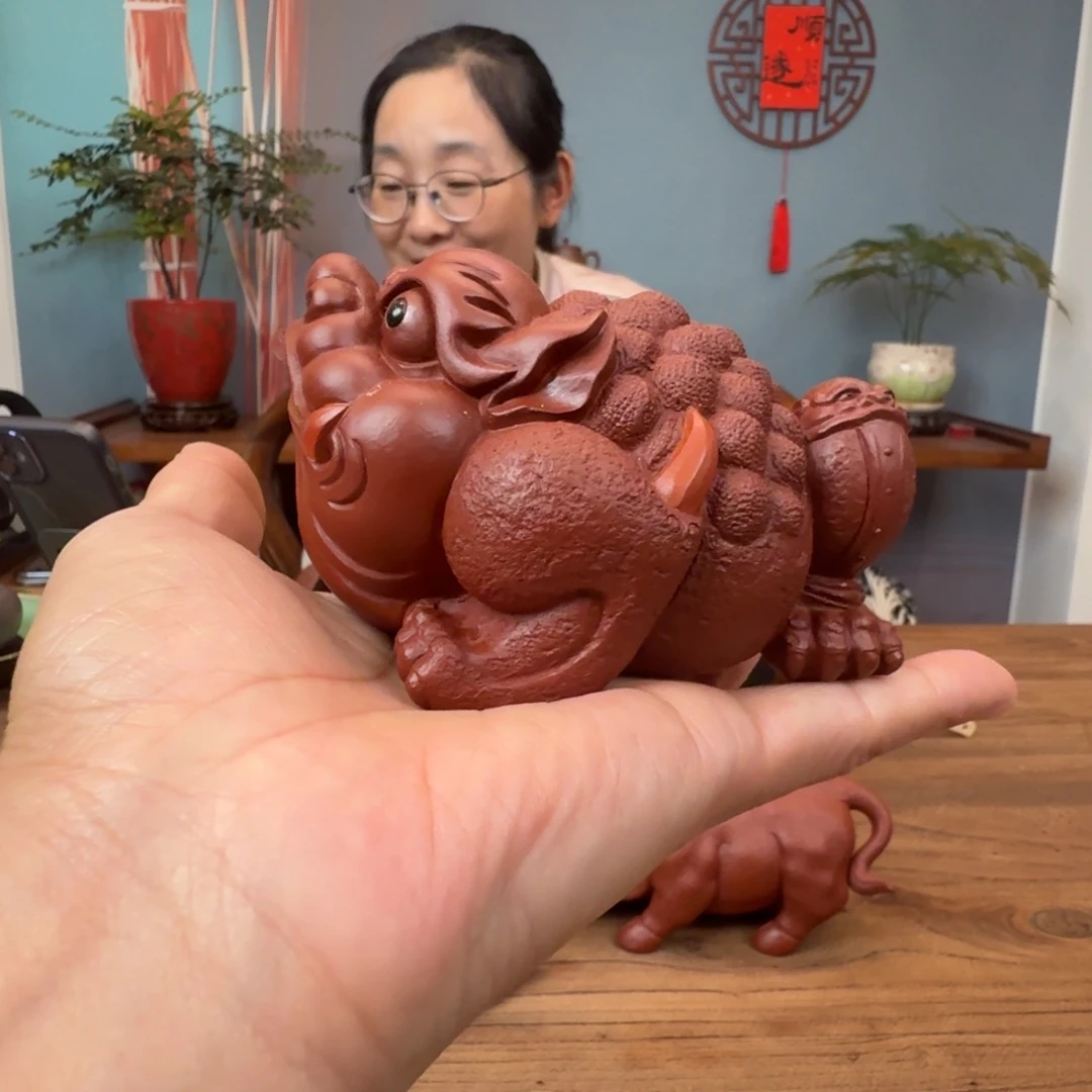 茶壶红泥大红袍金蟾