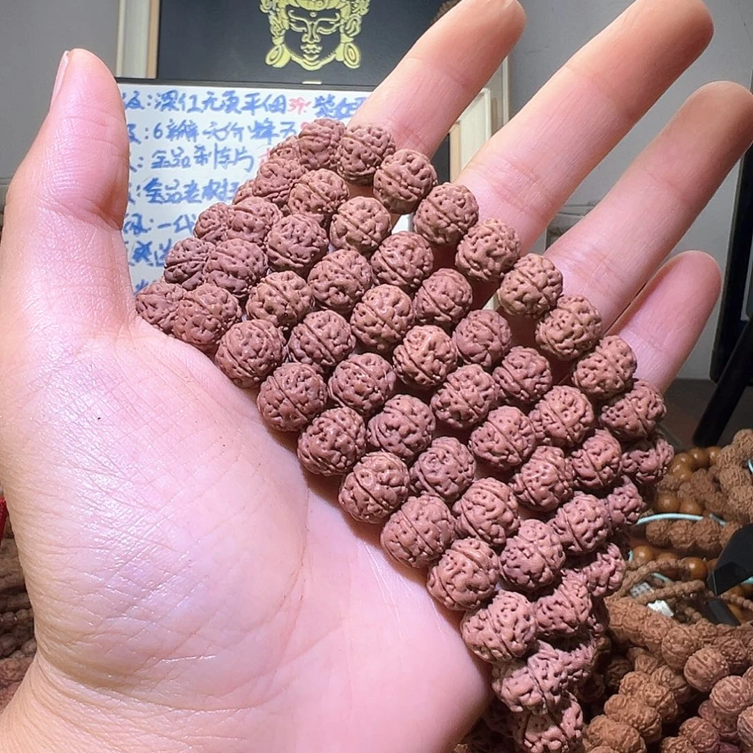 背***冲手串金刚菩提勿里达纯血老树王108脖挂全品