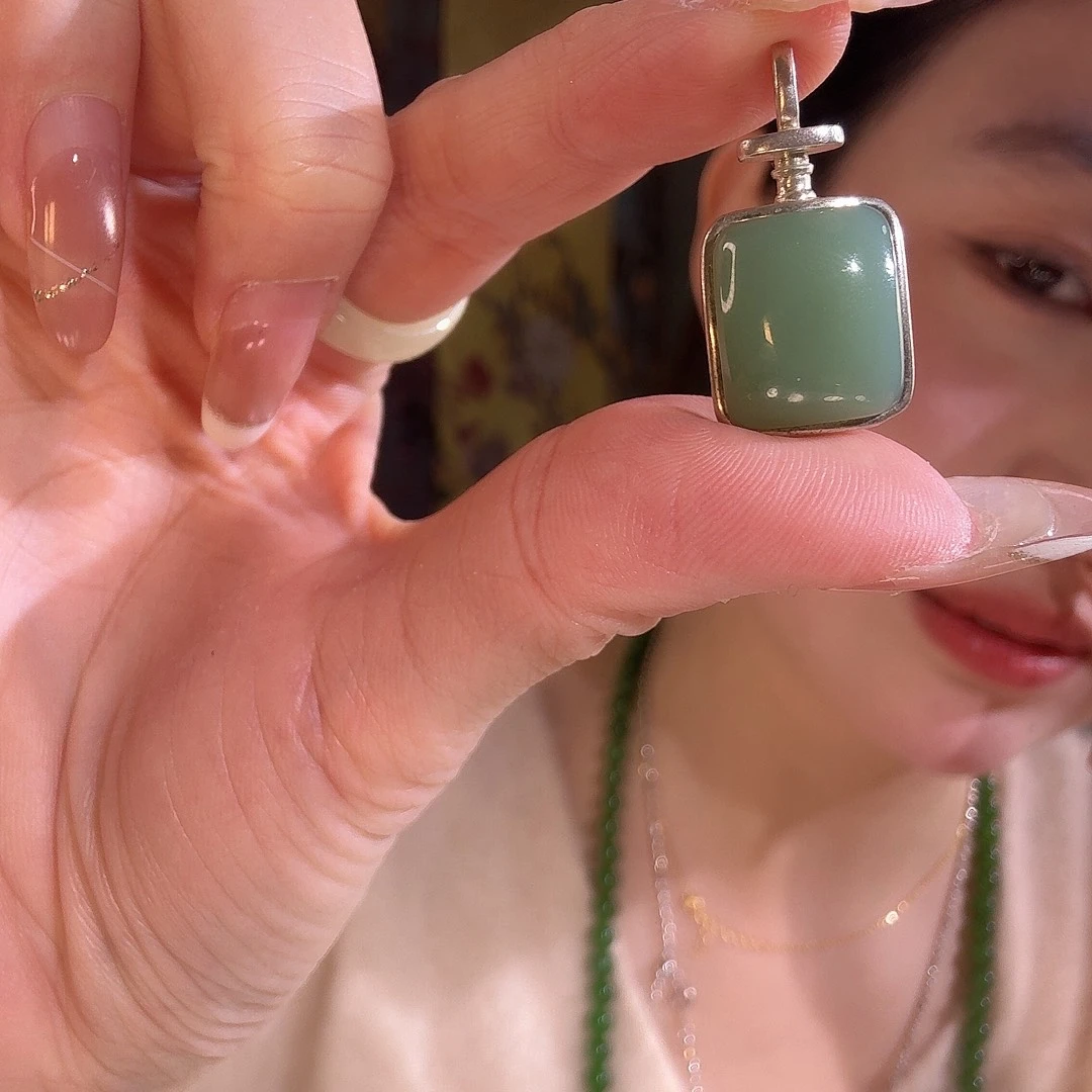 和田玉银S925镶嵌戒指