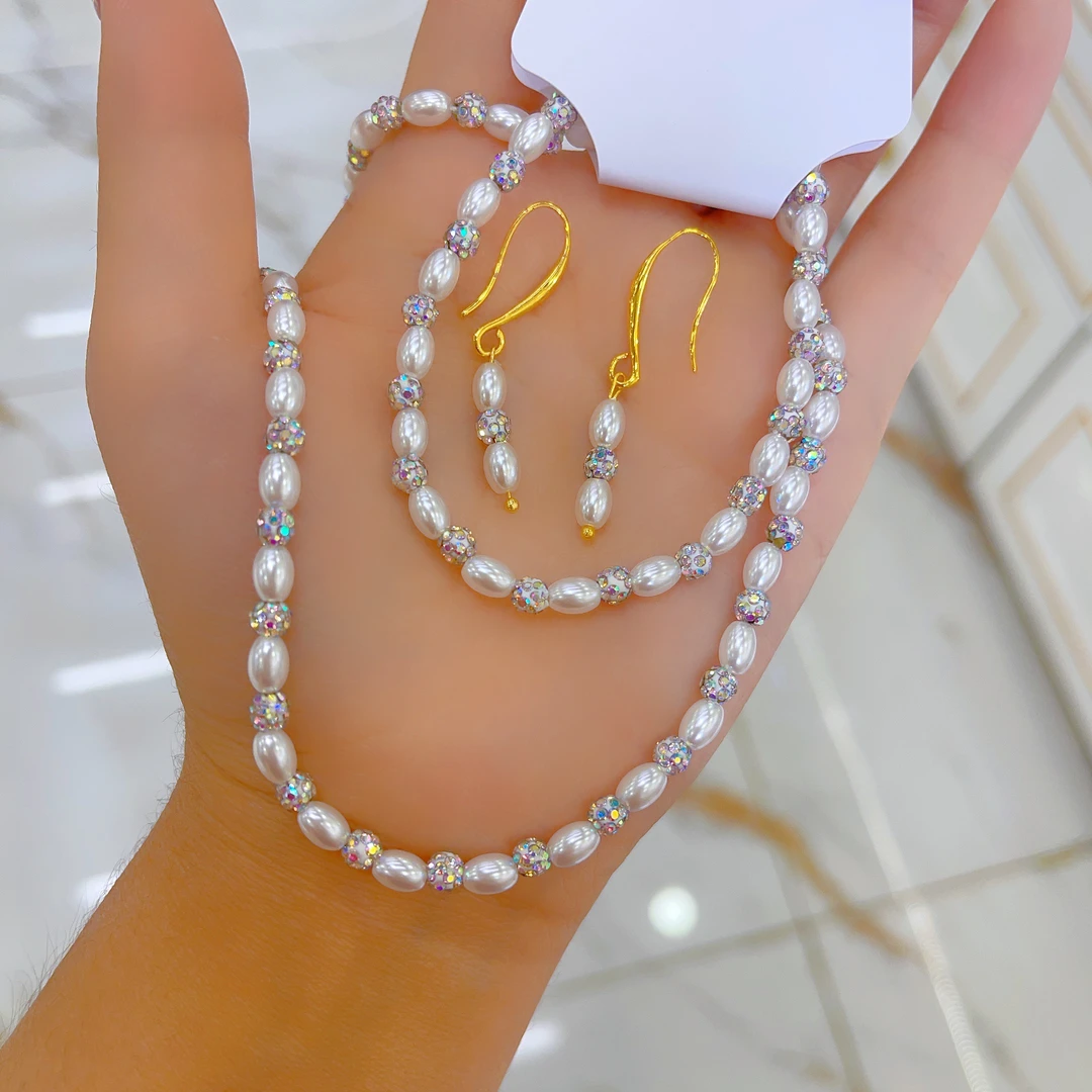 铜合金项链 1778三件套首饰مەرۋايىت پاسۇن 爆款白搭时尚金色铜