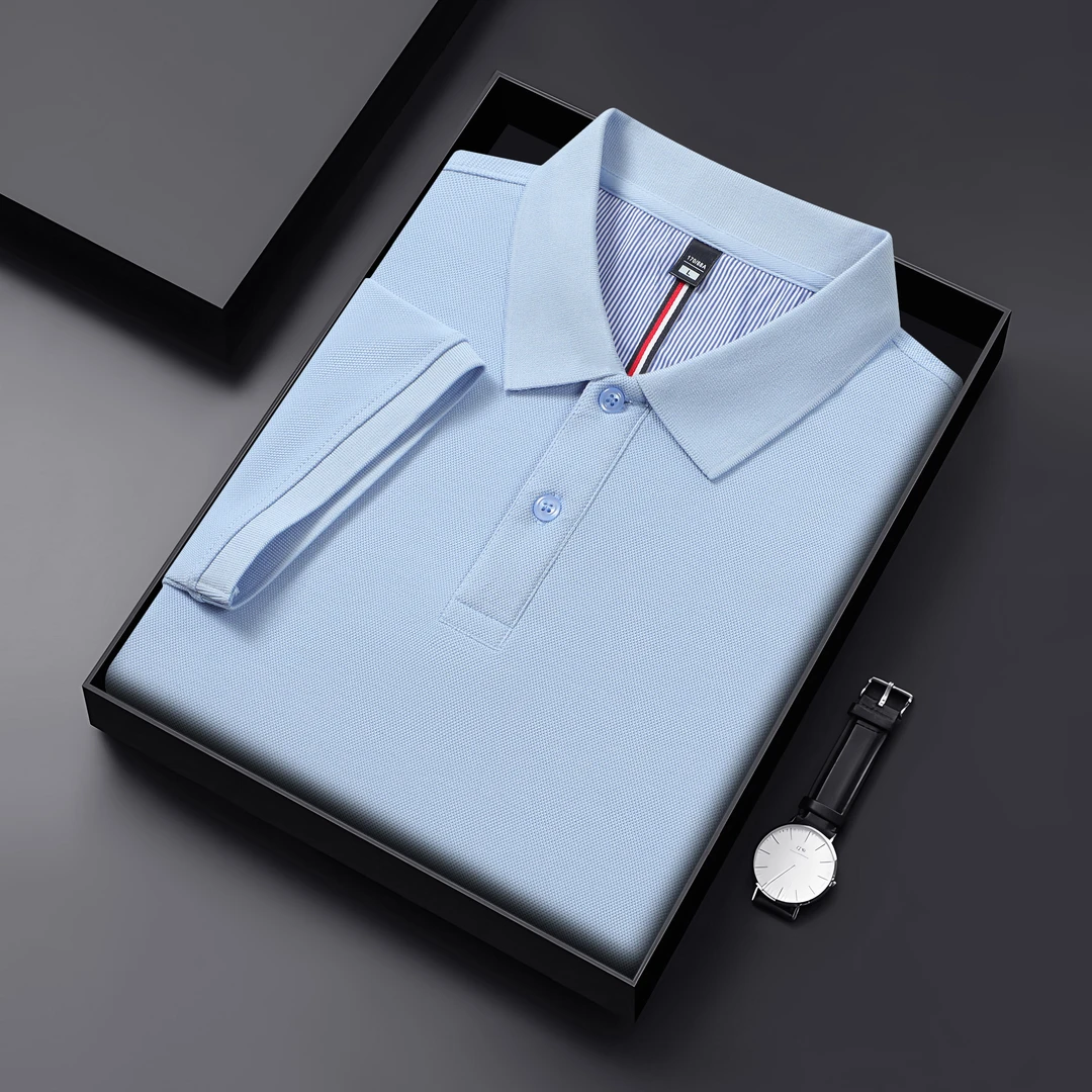 【工厂直销】夏季男士翻领短袖男2025新款青年polo衫男商务休闲T恤