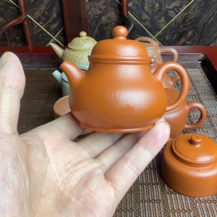 茶杯紫砂赵庄朱泥、全手工