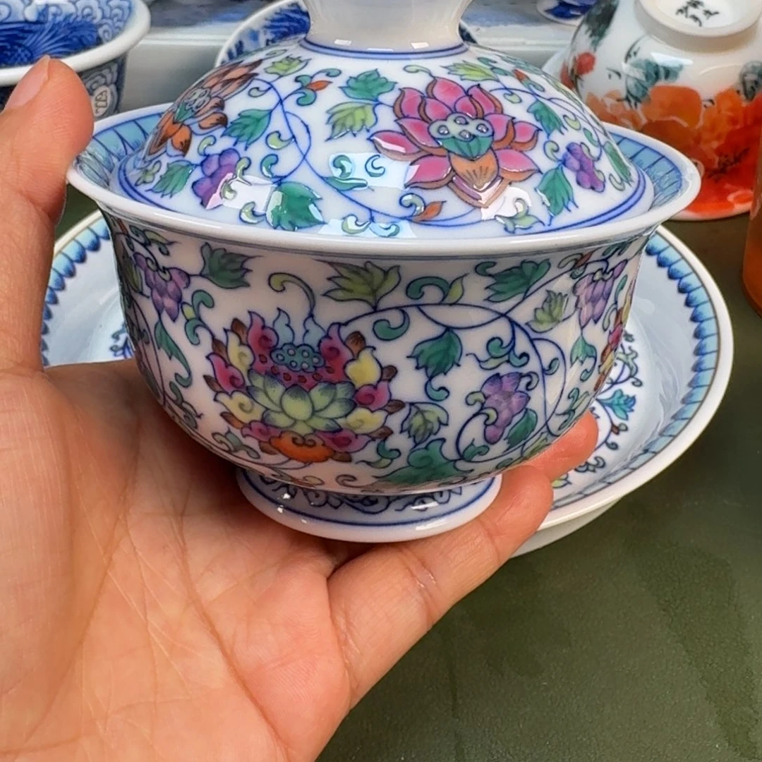 陶景德镇纯手绘茶具圆圆233