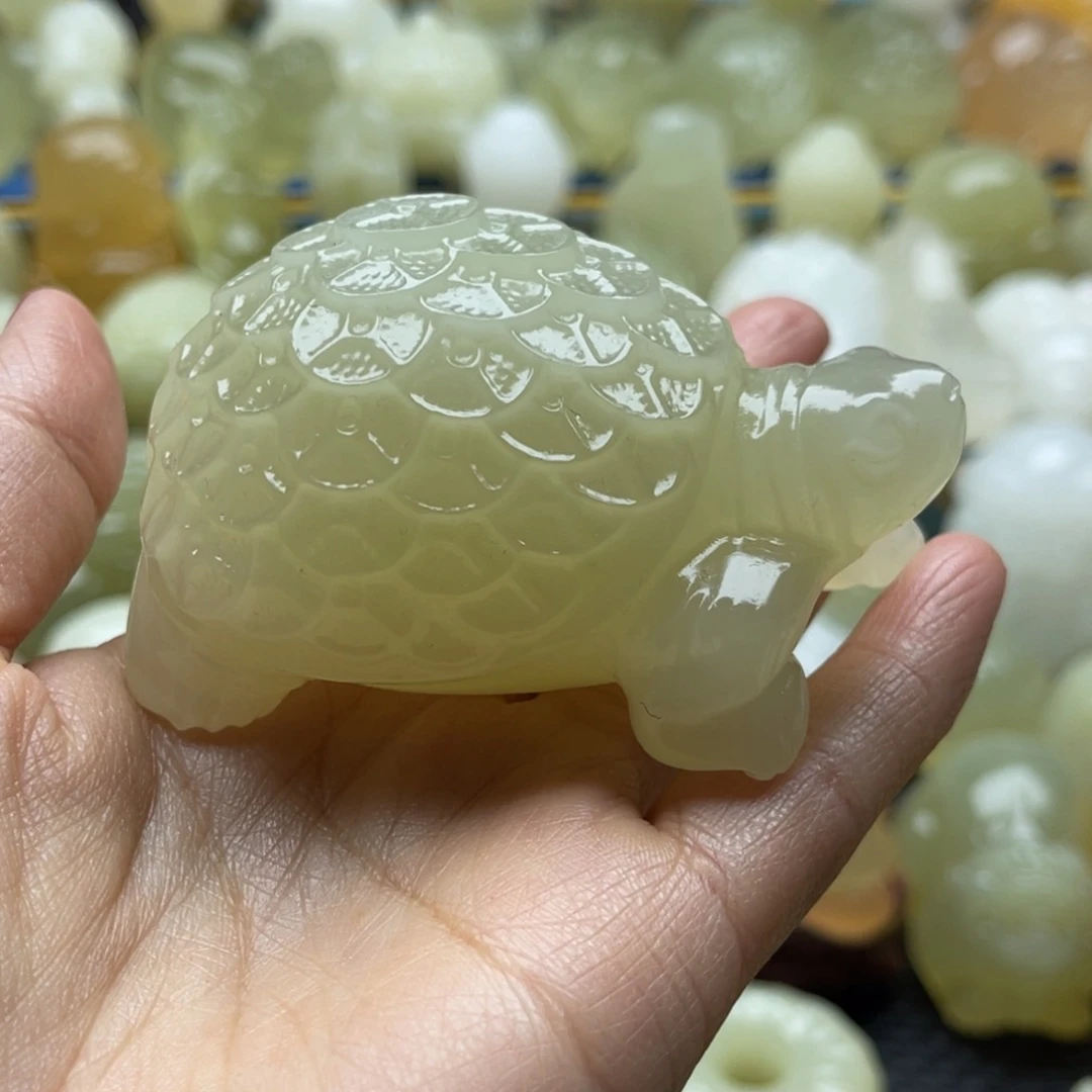 “***心玉天然桌面小摆件