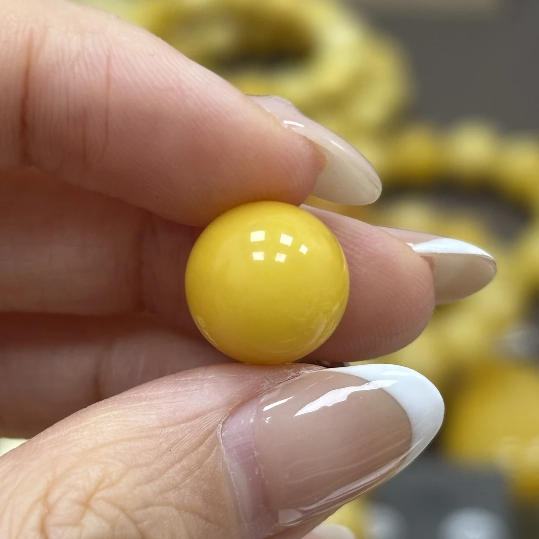 12.0mm 小妖珠宝天然原矿琥珀蜜蜡