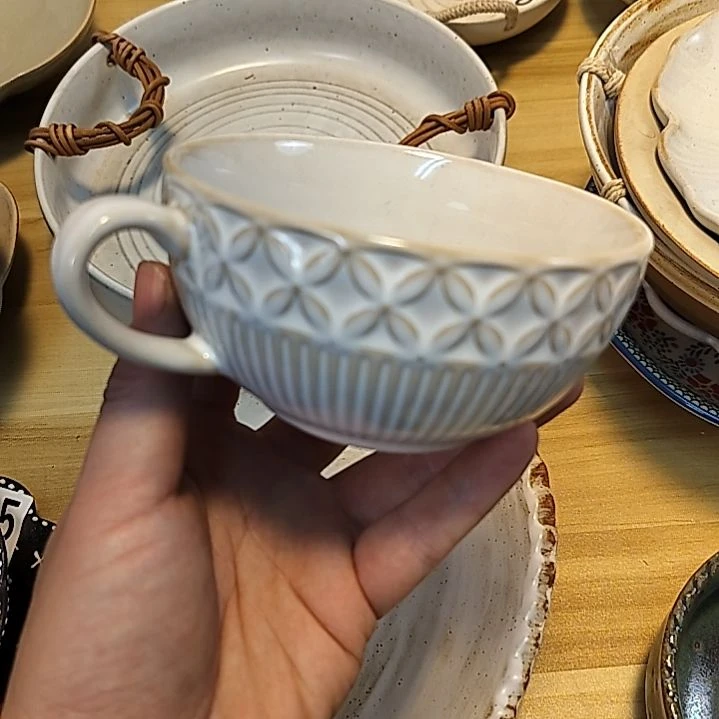 瓷片微瑕奈良咖啡杯两个一组