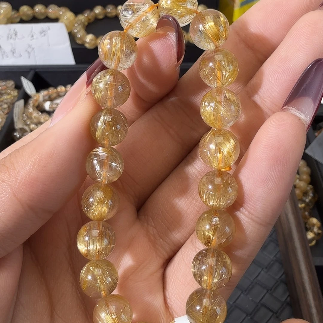 手链发晶未镶嵌天然金发晶