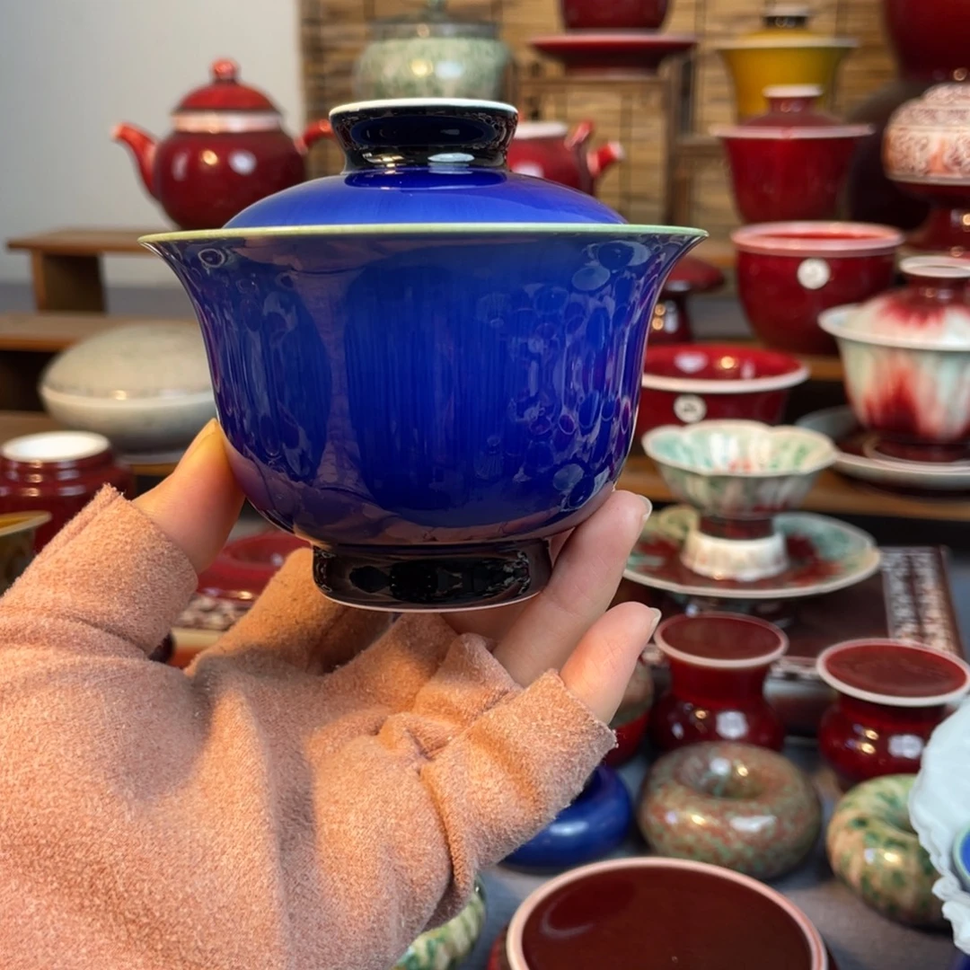 景德镇原矿陶瓷 盖碗