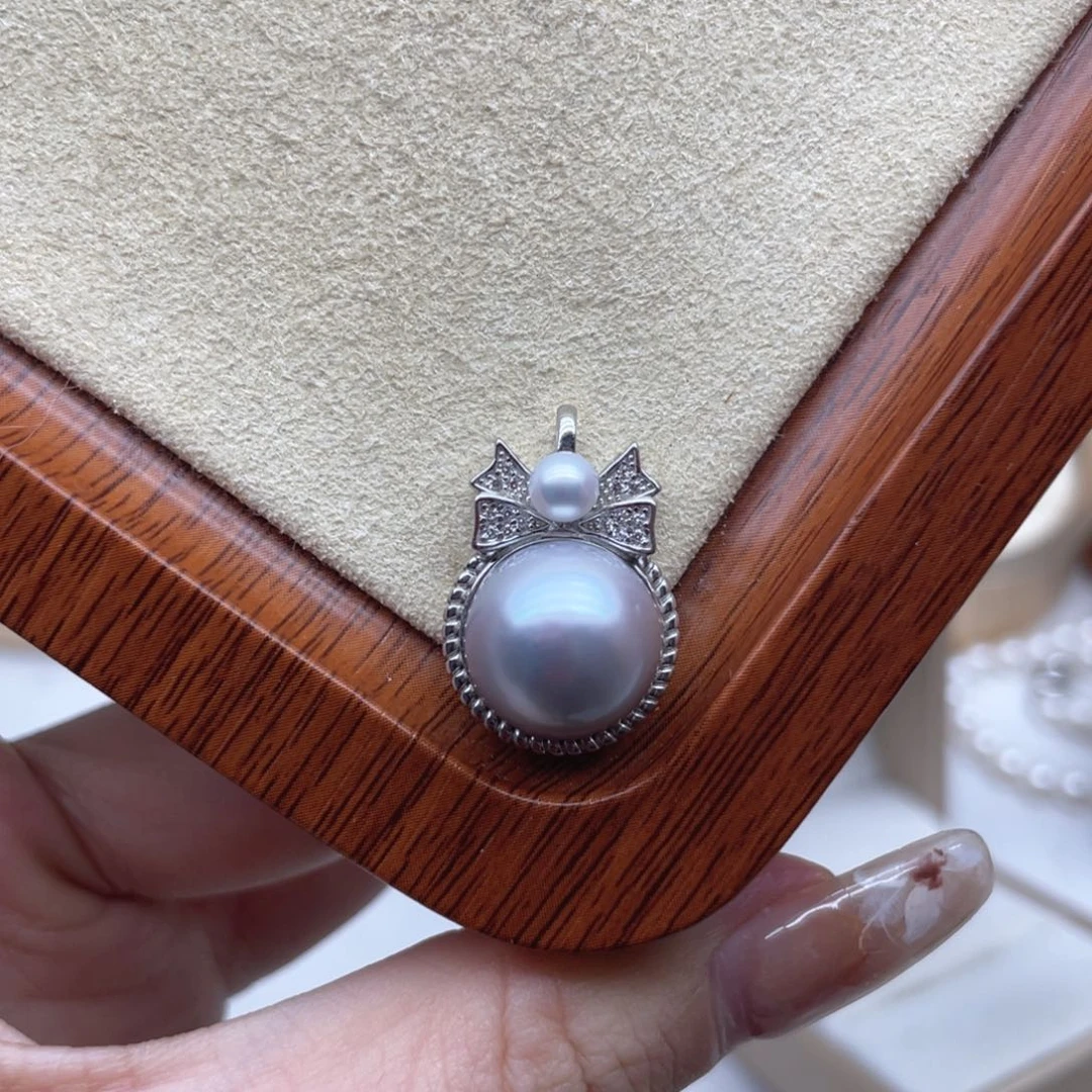 颈饰银S925镶嵌海水珍珠A121