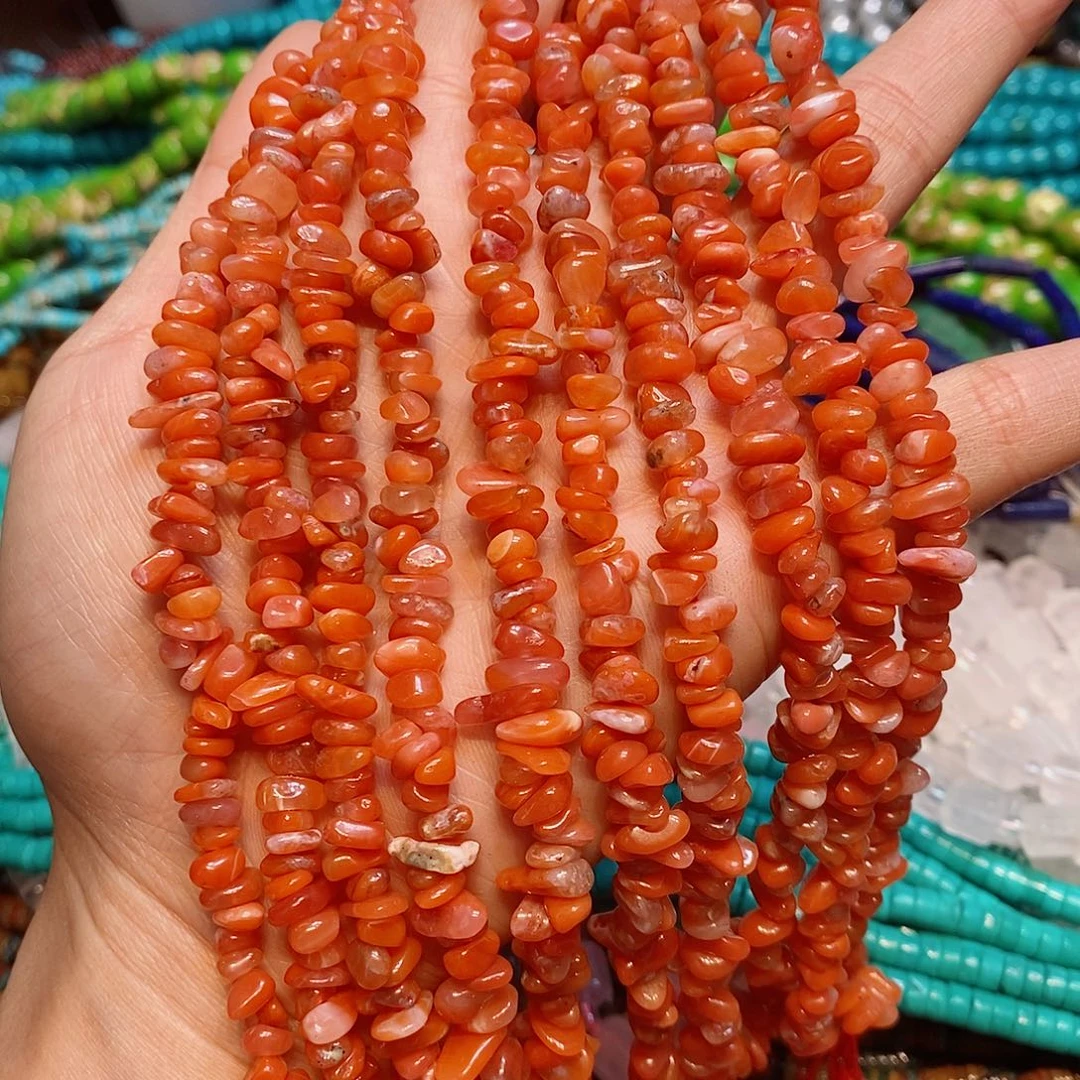 玛瑙/玉髓散珠天然南红碎碎一条