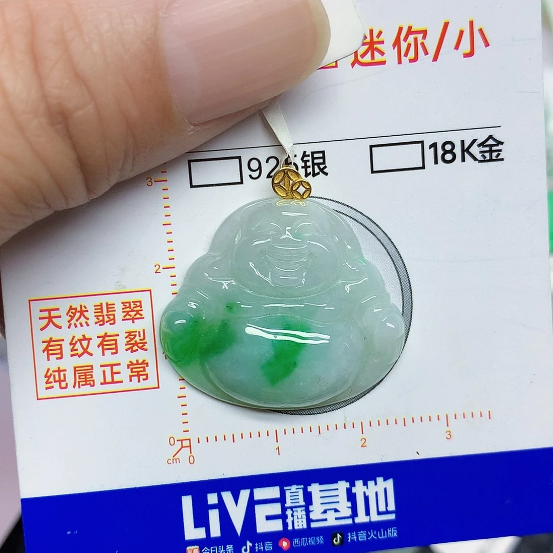 翡翠18K金镶嵌颈饰3678644
