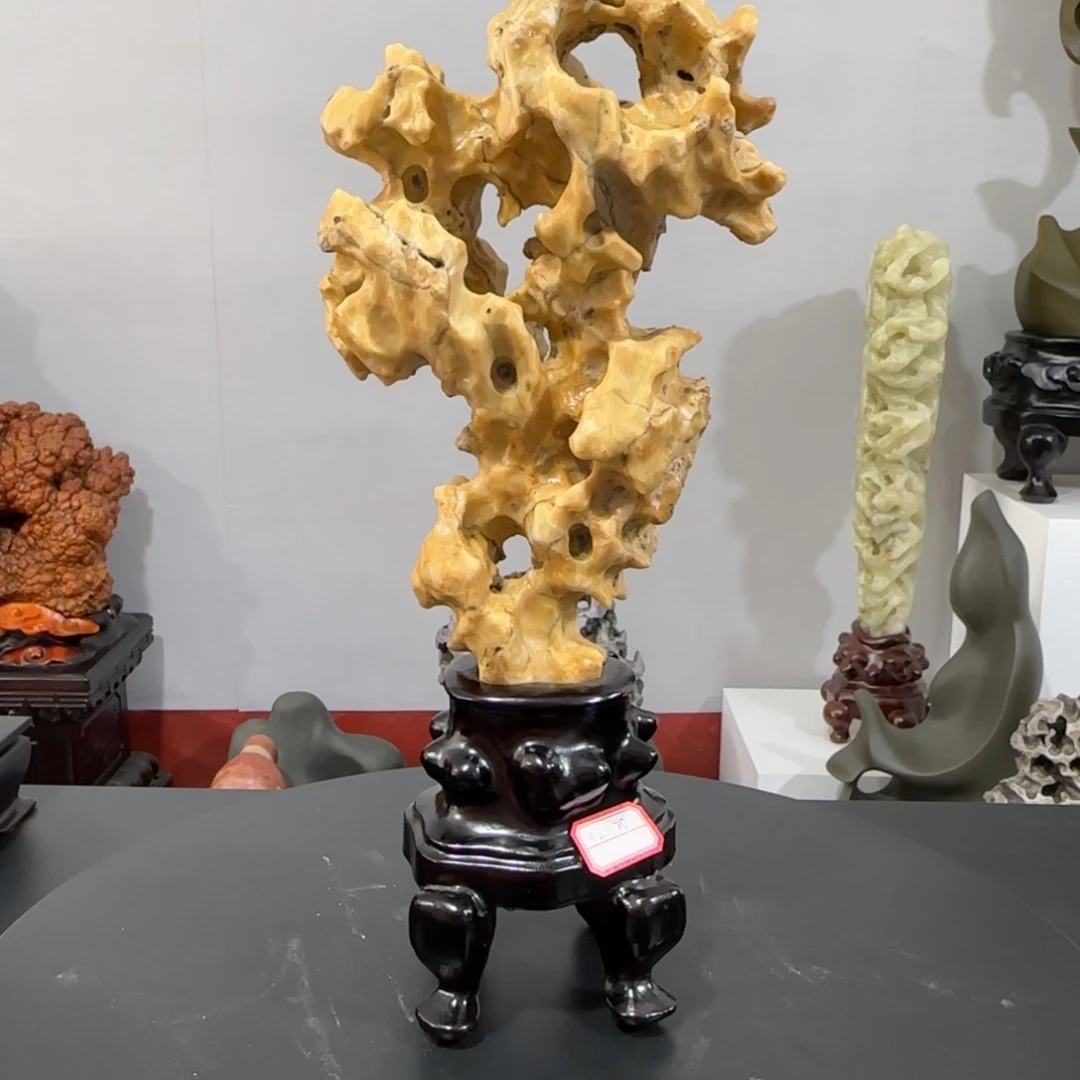 建***庄石材太湖石桌面摆件