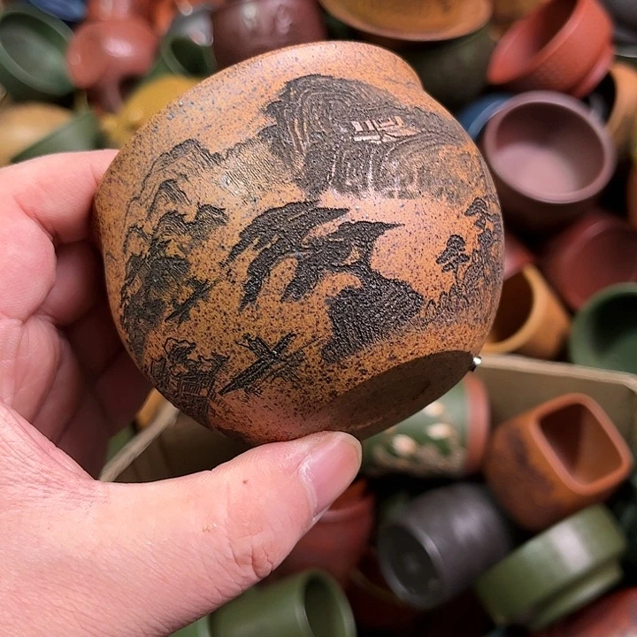 紫砂茶杯全手工紫砂主人杯