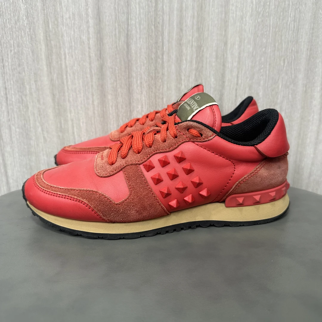 90新 Valentino/华伦天奴 36.5码 红色 低帮休闲鞋