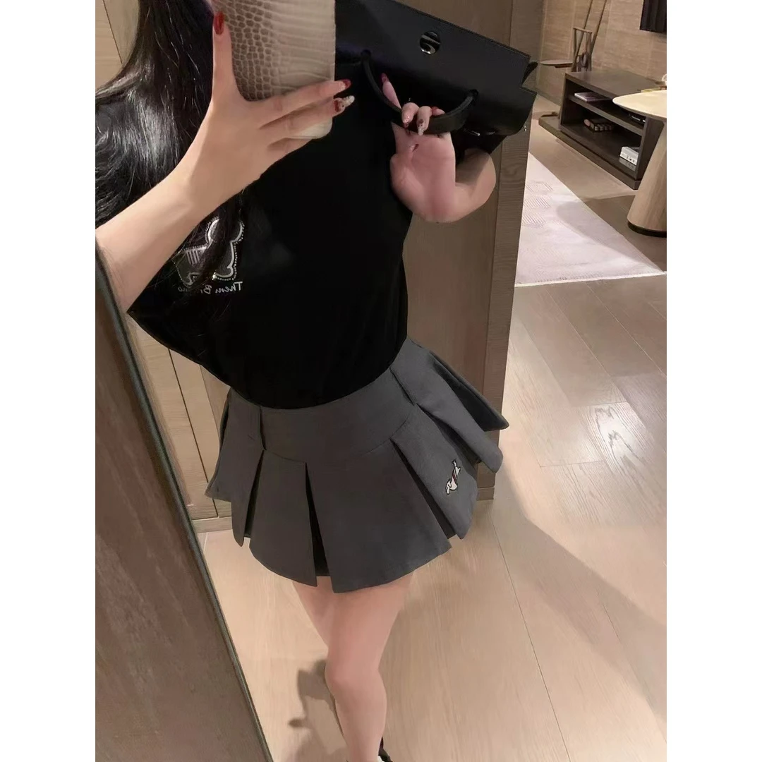 086【星河入梦】小狗百搭包臀A字短裙女