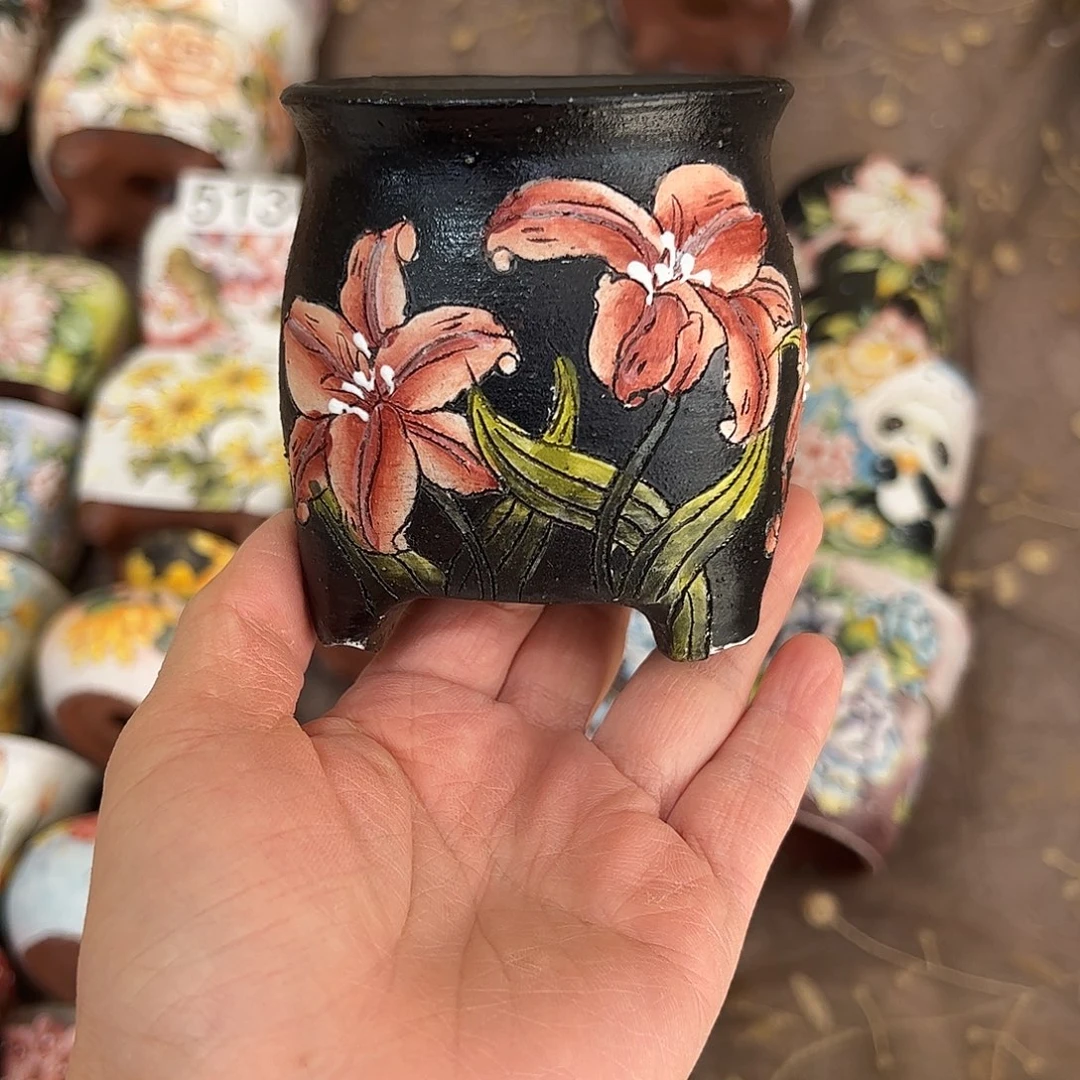 景德镇炫彩手绘口7.5高8