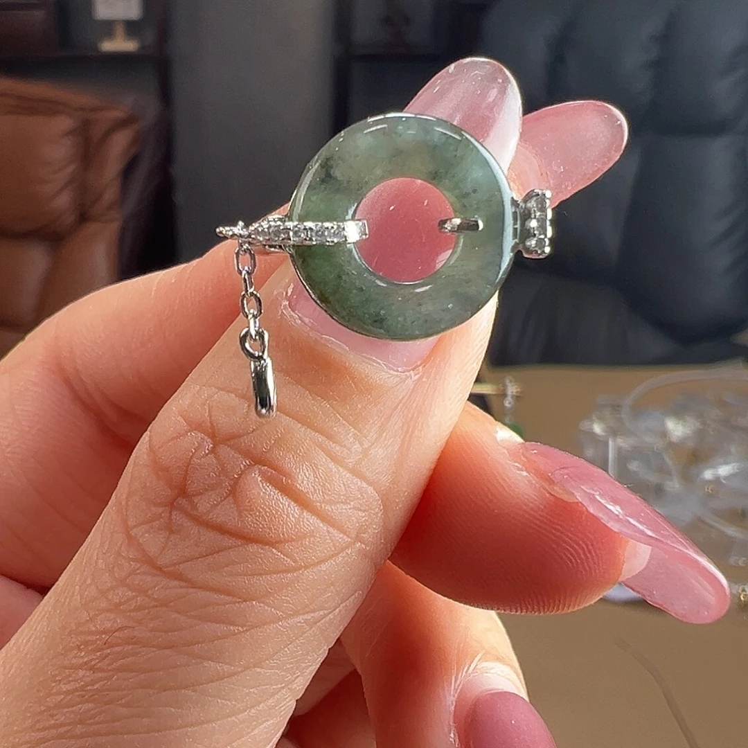 翡翠银S925镶嵌戒指戒指74