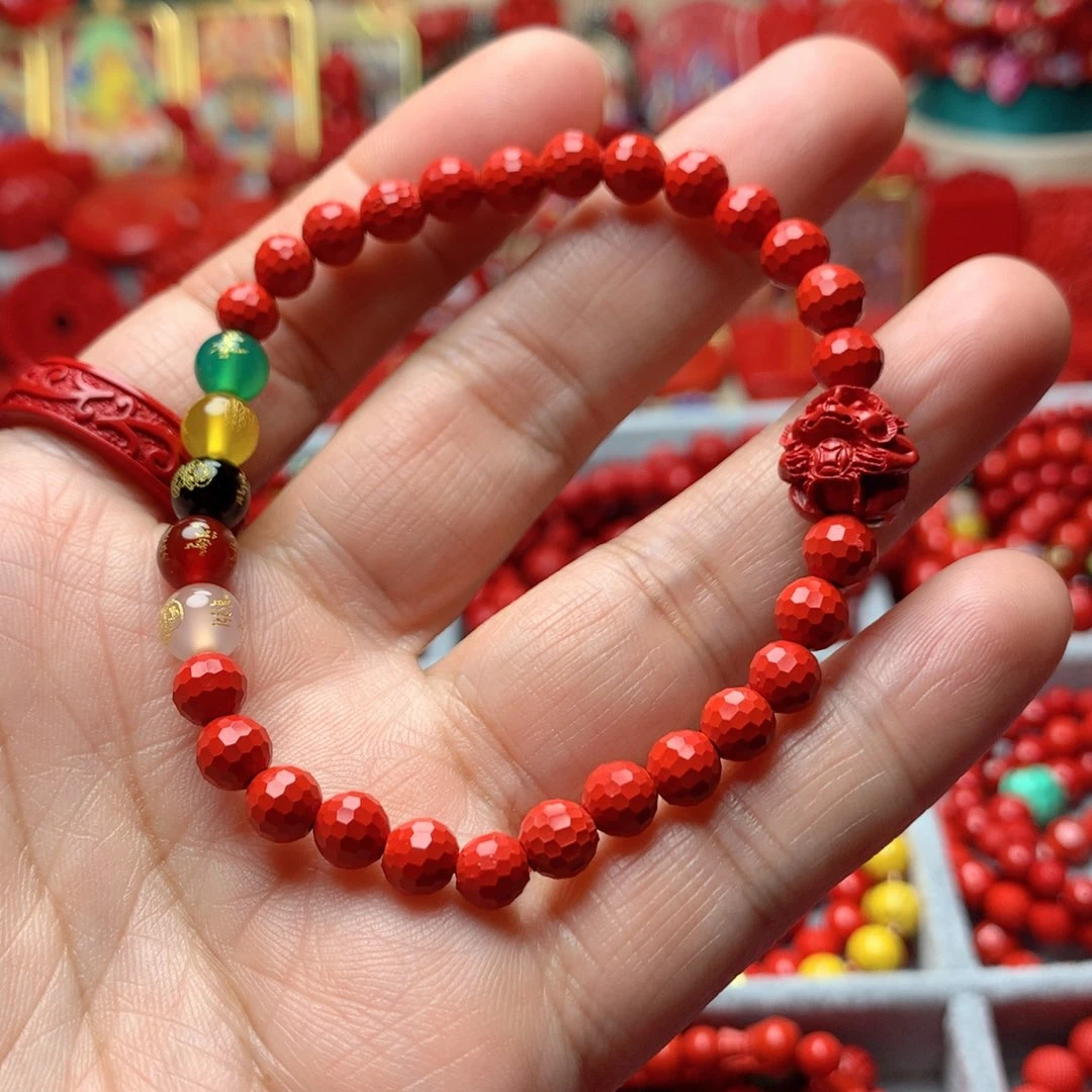 天然辰砂工艺品朱砂手串