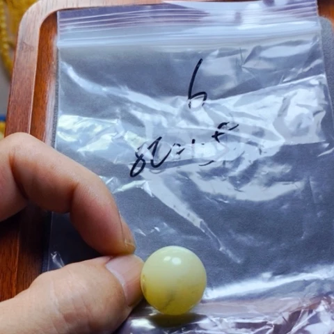 未镶嵌蜜蜡裸石@***木天然蜜蜡白蜡19.8圆珠