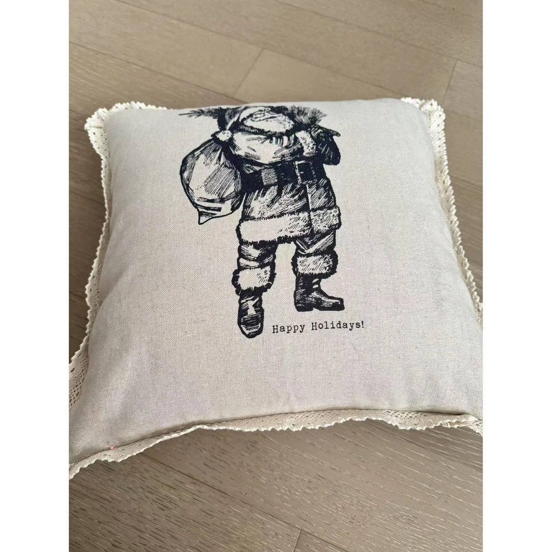 《微瑕小年福利》汉麻雨露麻5支花边抱枕套