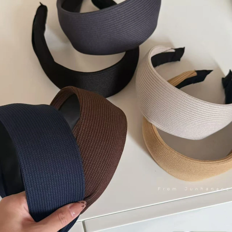 韩国针织布艺宽边发箍爆款女新款高颅顶头箍日常外戴洋气发卡发饰