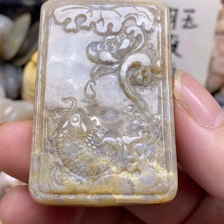 硅化珊瑚（珊瑚玉）未镶嵌颈饰