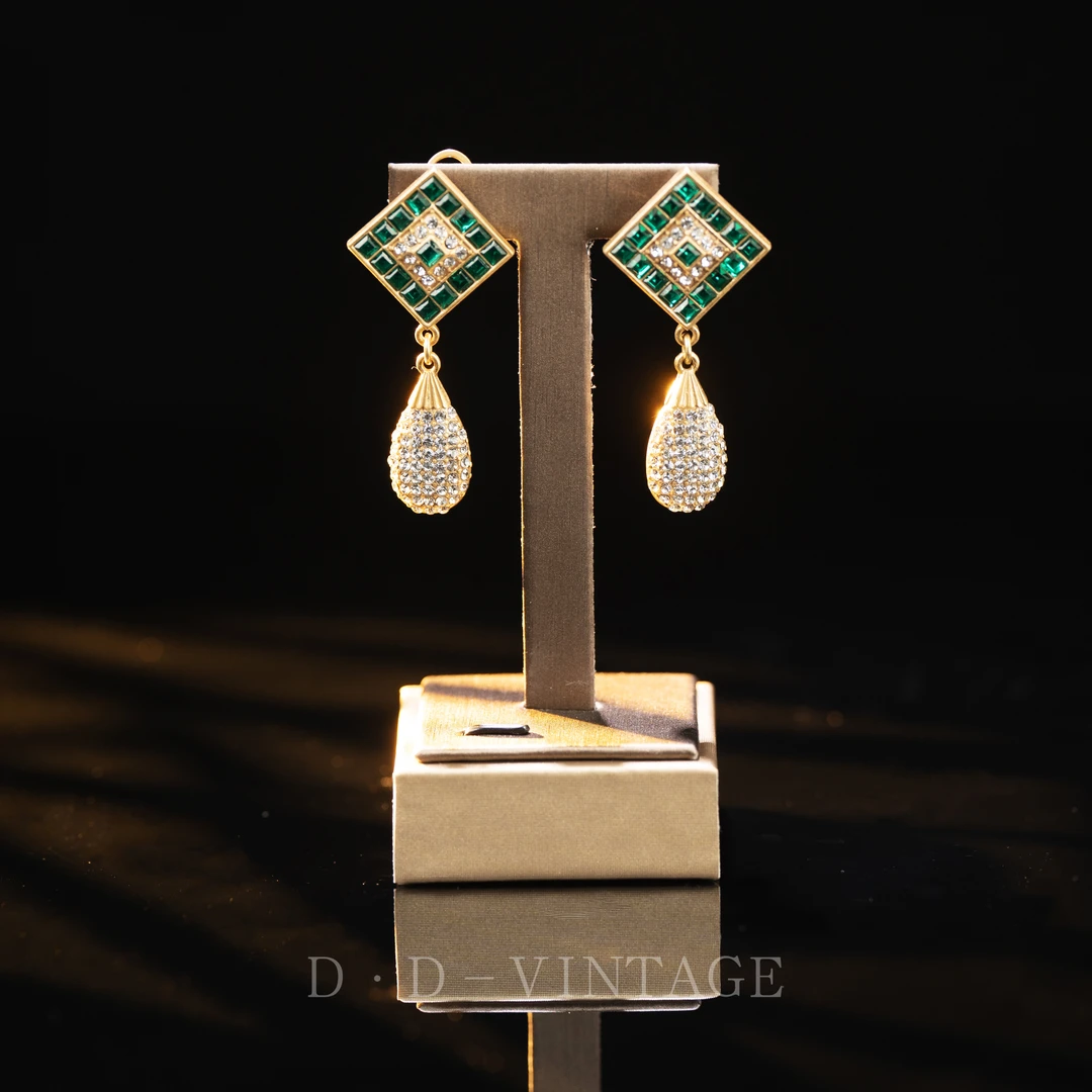 铜合金仿水晶耳饰 耳钉时尚镶嵌气质2901E