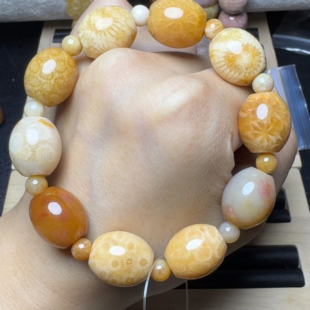 硅化玉未镶嵌胖乎乎，转运珠 可盘