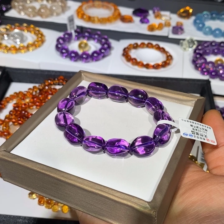 未镶嵌水晶手链天然巴西帝王紫糖豆手链
