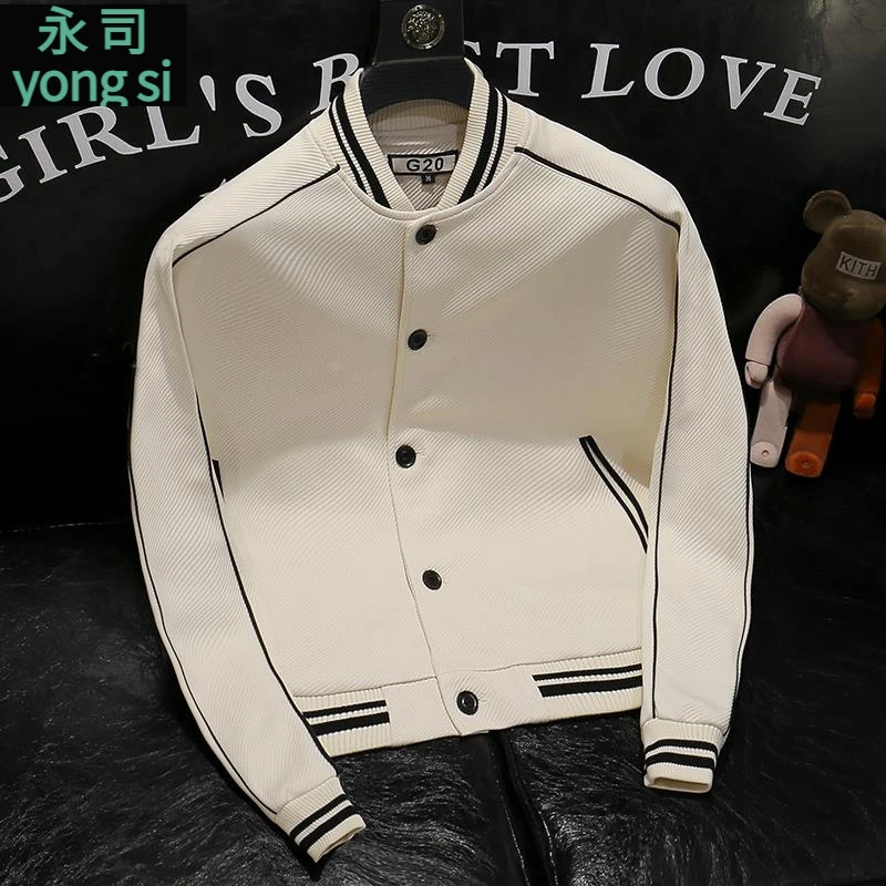 潮牌拼接男士棒球服2025年春秋新款韩版男装立领夹克时尚休闲外套