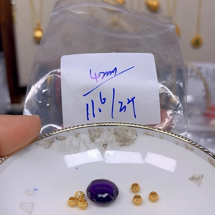紫晶颈饰银S925镶嵌紫晶925镶嵌84
