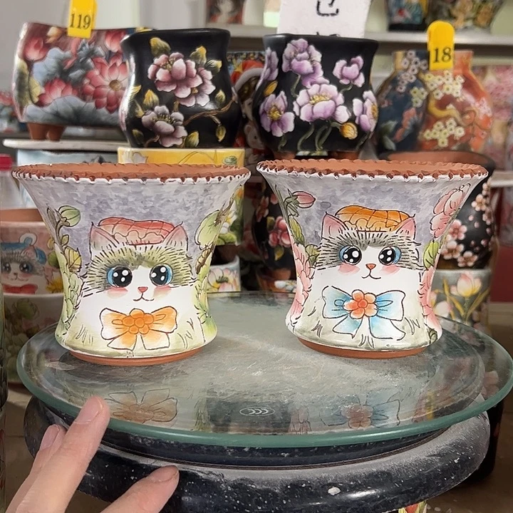 满38包邮 景德镇幸运花盆