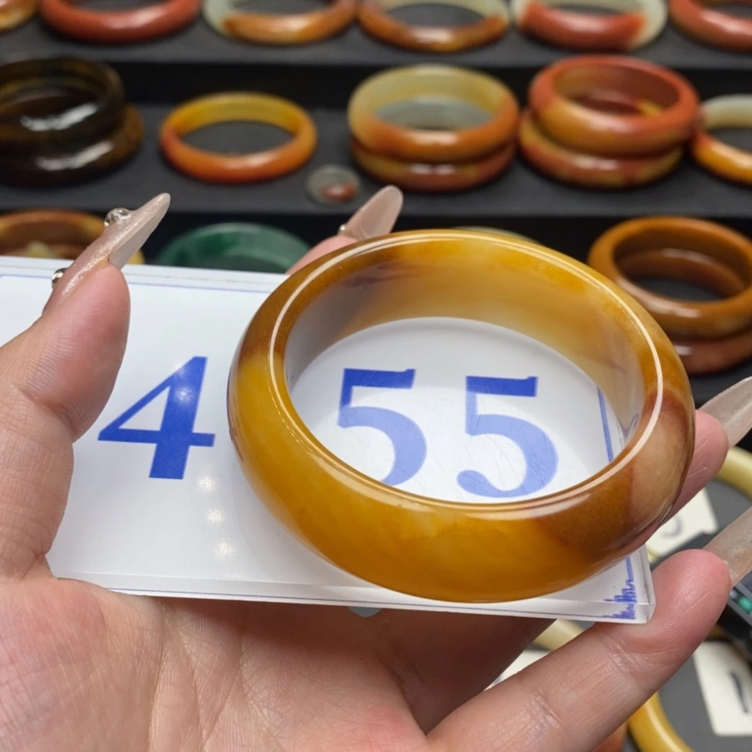 石英质玉（黄龙玉）手镯扣未镶嵌