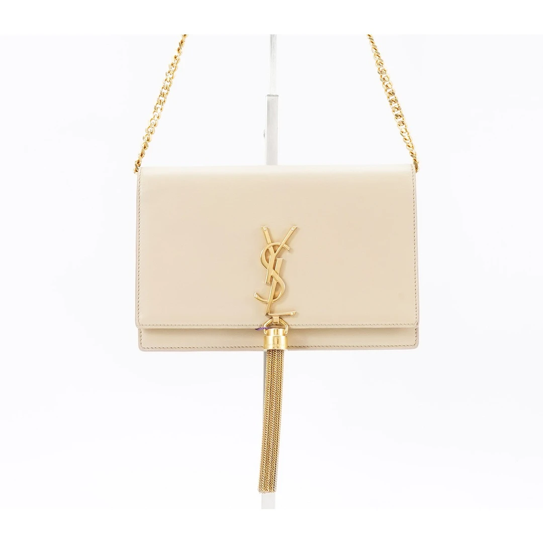 99新 YSL/圣罗兰 流苏包小号白/包包