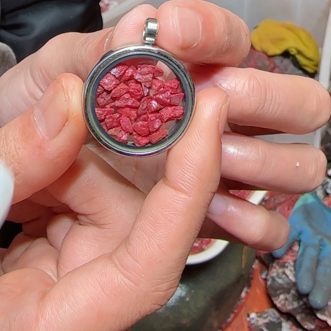 天然辰砂晶体颗粒砂5g