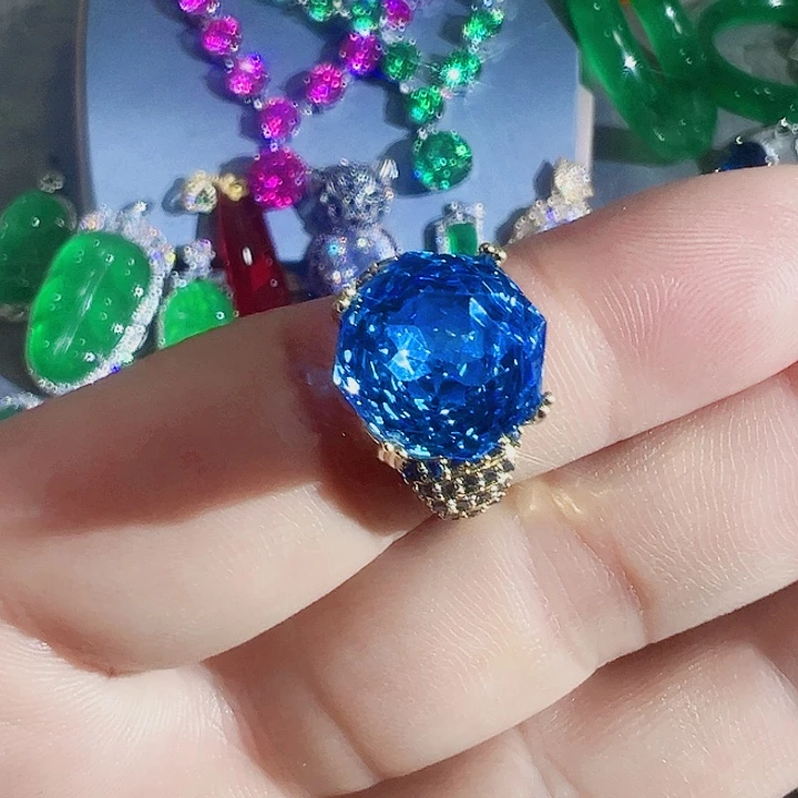 非金属红色蓝色满镶嵌