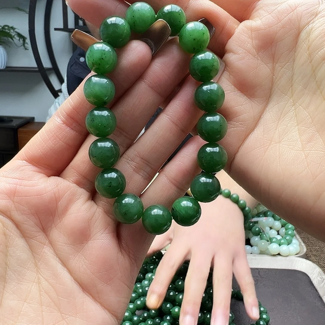 和田玉未镶嵌手链12碧玉