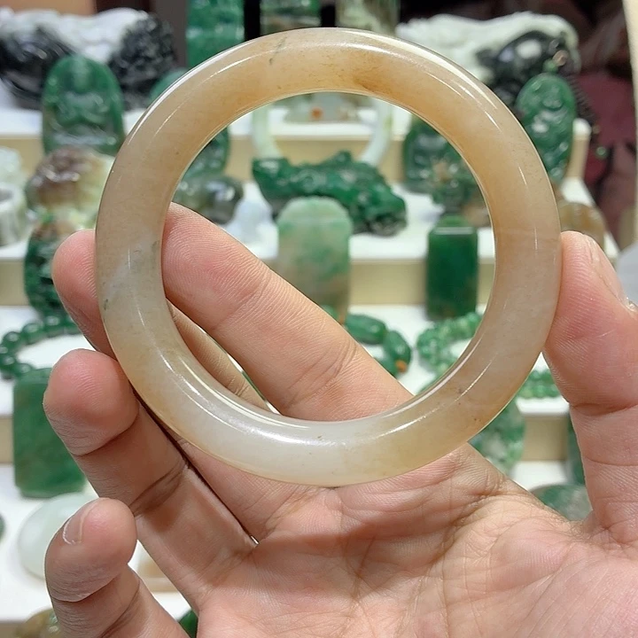 独山玉未镶嵌手镯58圈口