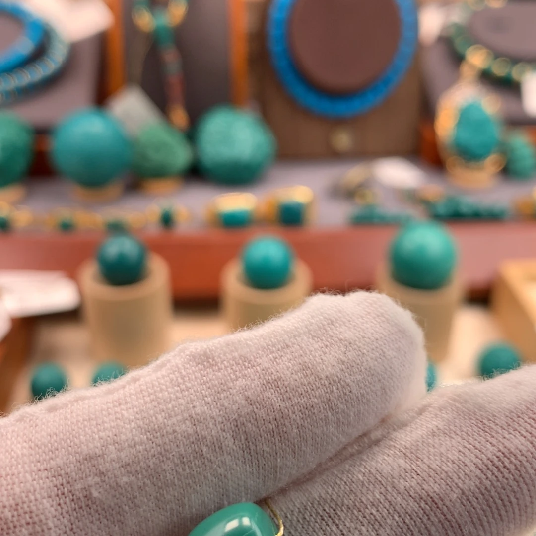 小***阳绿松石未镶嵌挂件A360