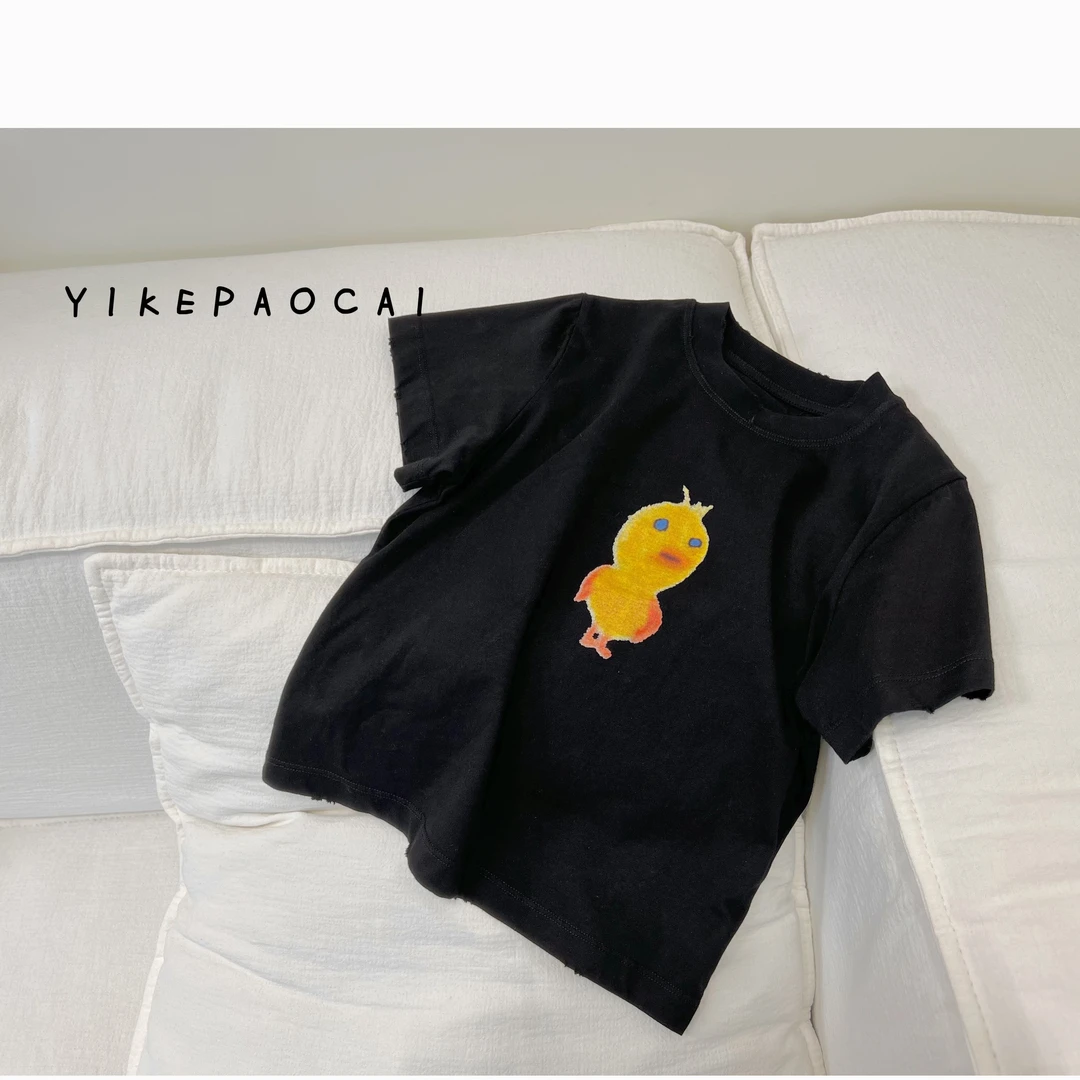 一颗泡菜「童装」9915《夏》小鸡磨破T