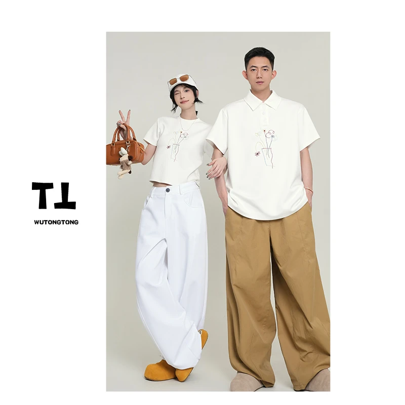 吴童童现货【林间歌】夏季印花短袖T恤衫女百搭休闲半袖体恤62037